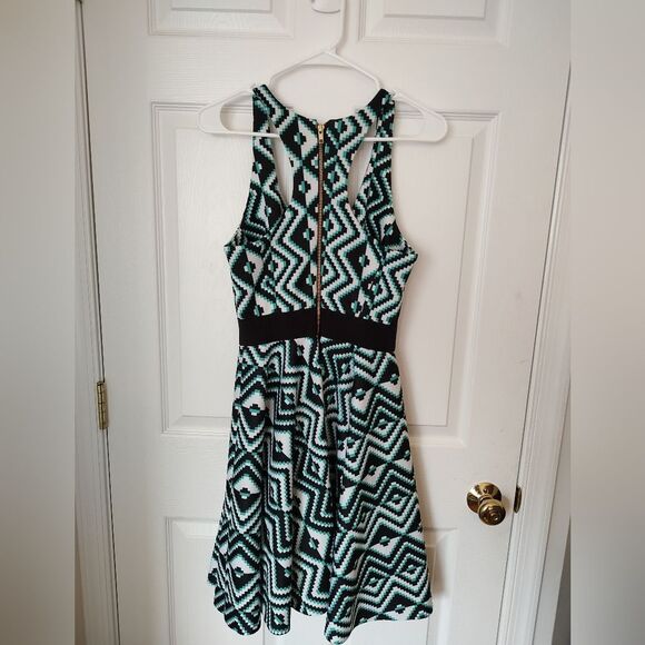 MILLY retro 50s-style fit flare dress abstract S 4 6 - Picture 7 of 9